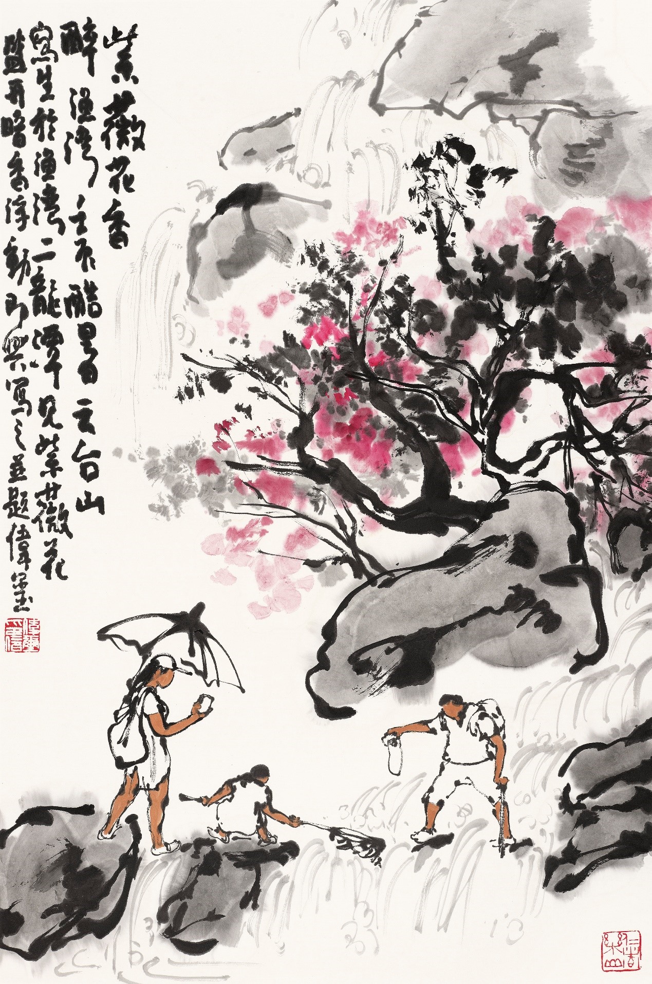 <h2>渔湾写生之紫薇花香</h2><p>作者：顾伟玺</p><p>创作年代：2012年</p><p>规格：70cm×47cm</p><p>品类：中国画</p>